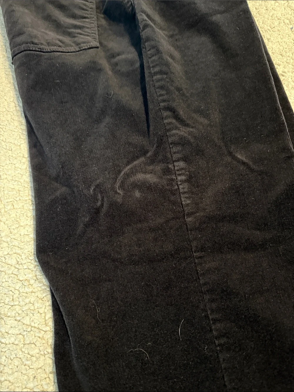 croft & barrow Black Stretch Straight Leg Corduroy Pants